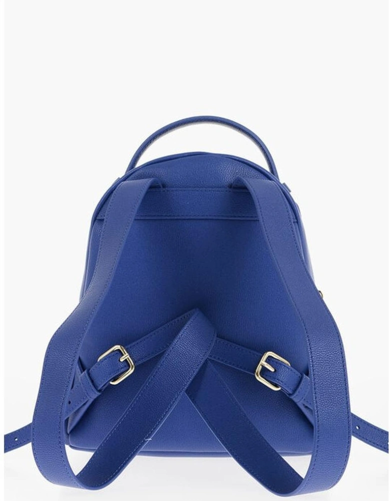 Metal Solid Color Shoulder Bag with Adjustable Strap Women - Blue
