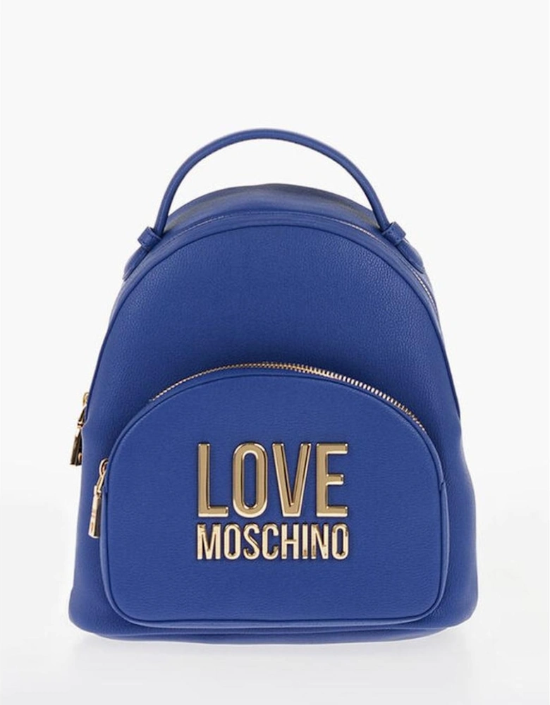 Metal Solid Color Shoulder Bag with Adjustable Strap Women - Blue
