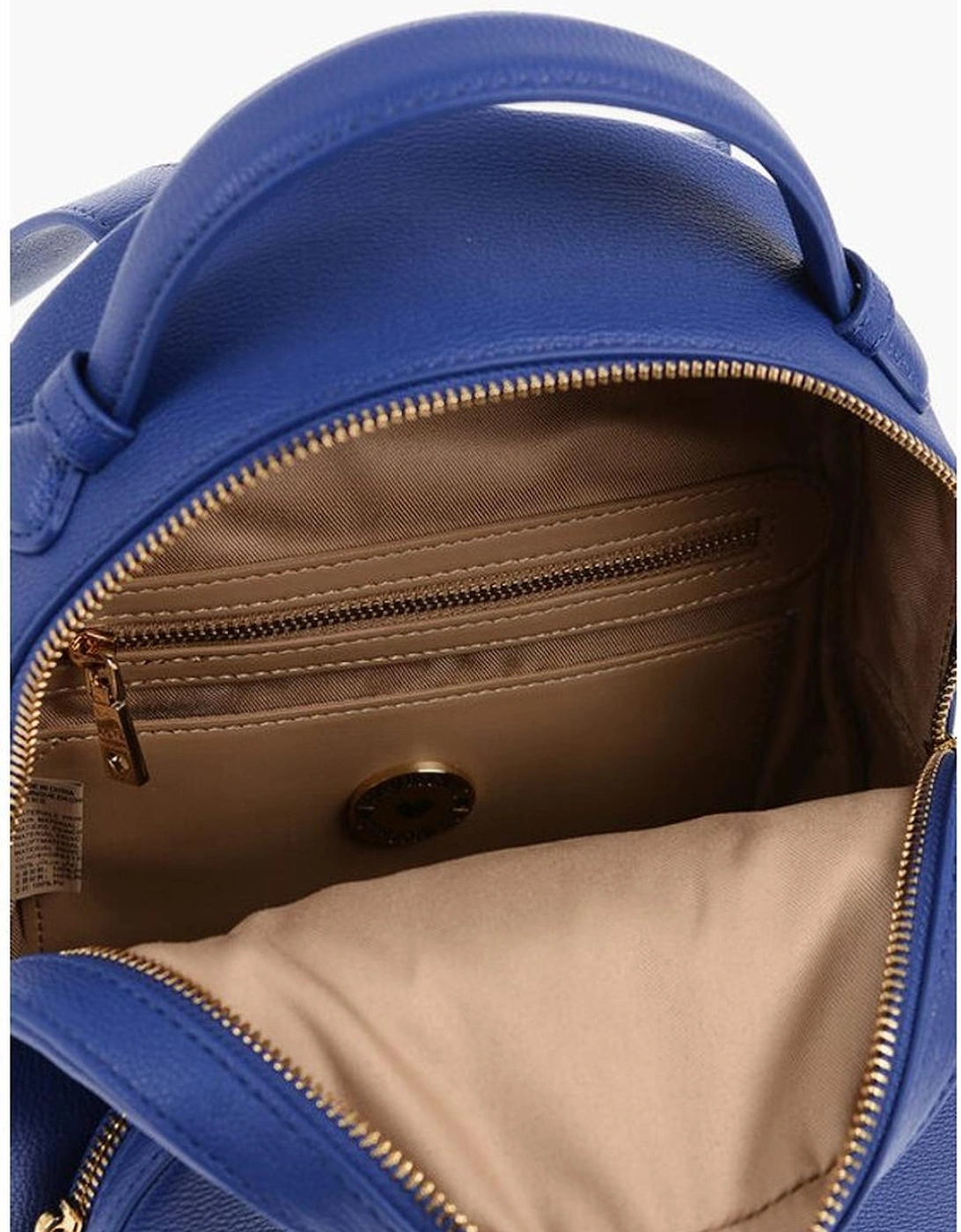 Metal Solid Color Shoulder Bag with Adjustable Strap Women - Blue