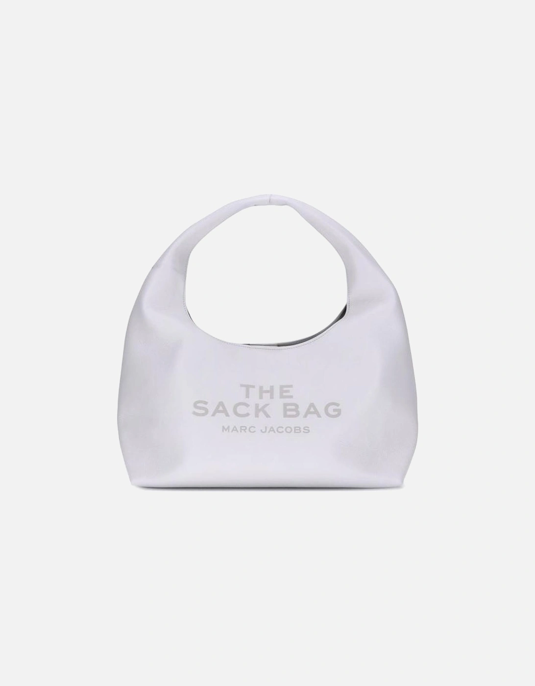 Leather Sack Shoulder Bag with Top Handle Women - White, 6 of 5