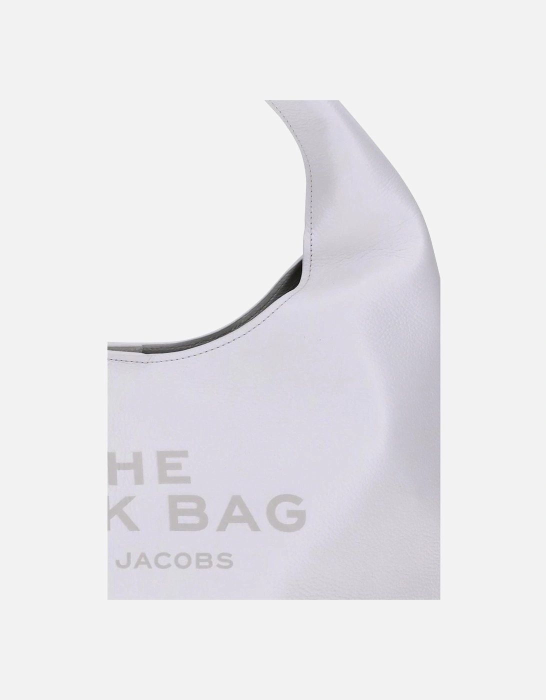 Leather Sack Shoulder Bag with Top Handle Women - White