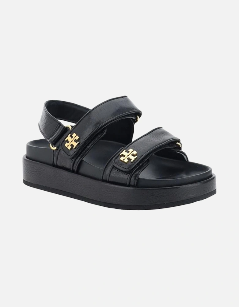 Calfskin Kira Sport Velcro Strap Sandals Women - Black