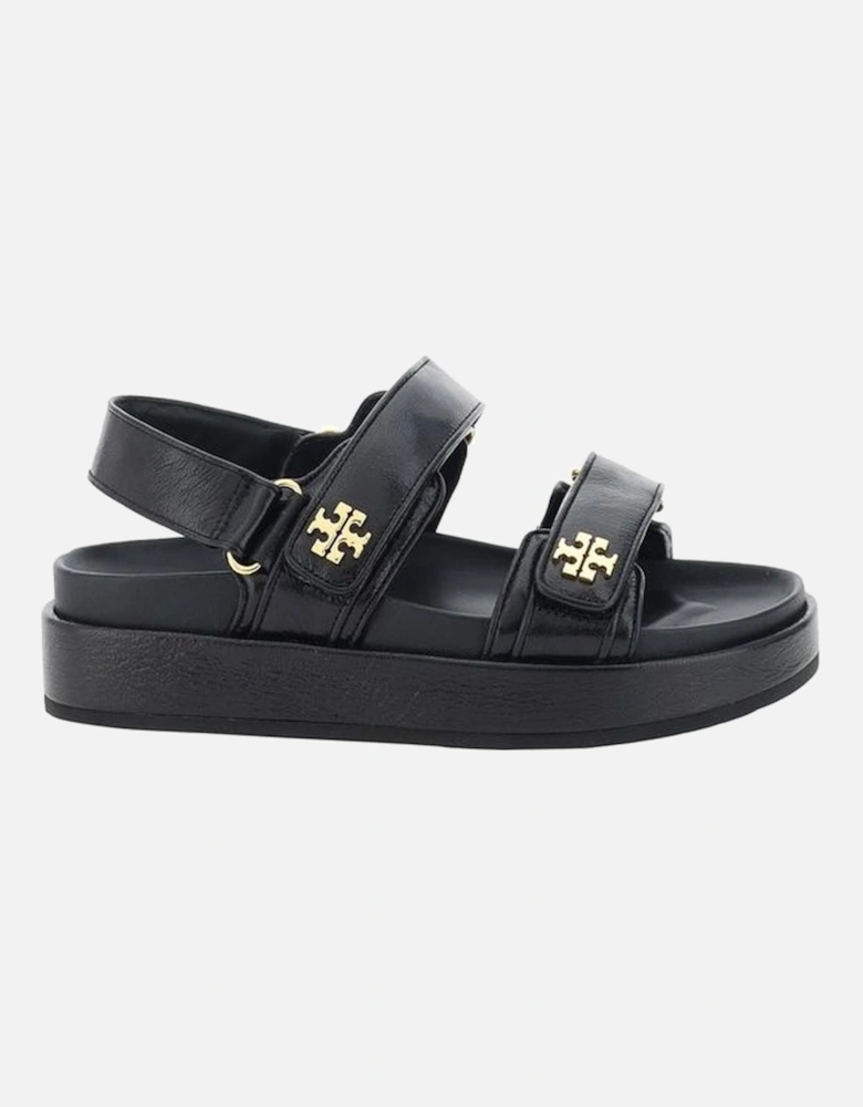 Calfskin Kira Sport Velcro Strap Sandals Women - Black