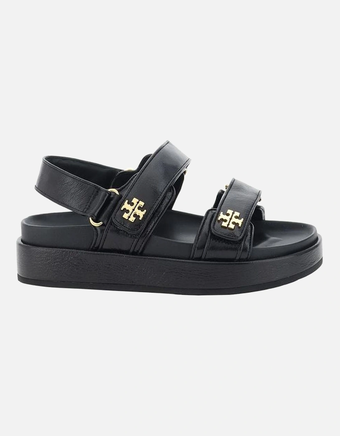Calfskin Kira Sport Velcro Strap Sandals Women - Black, 5 of 4