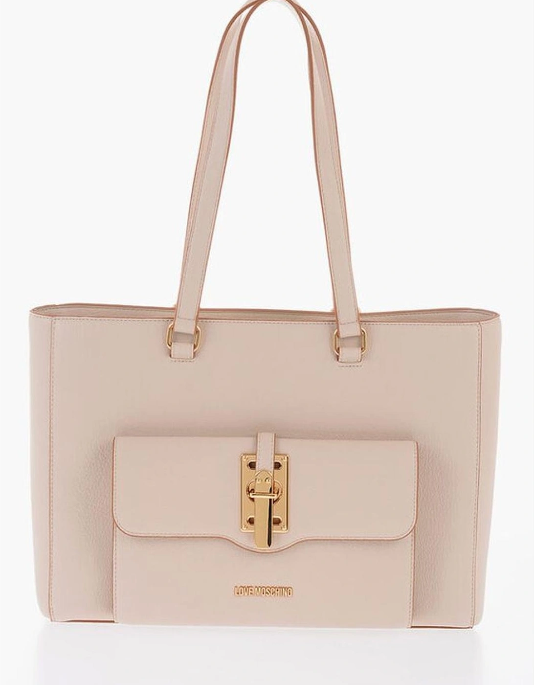 Logo Solid Metal Shoulder Bag Women - Beige, 5 of 4