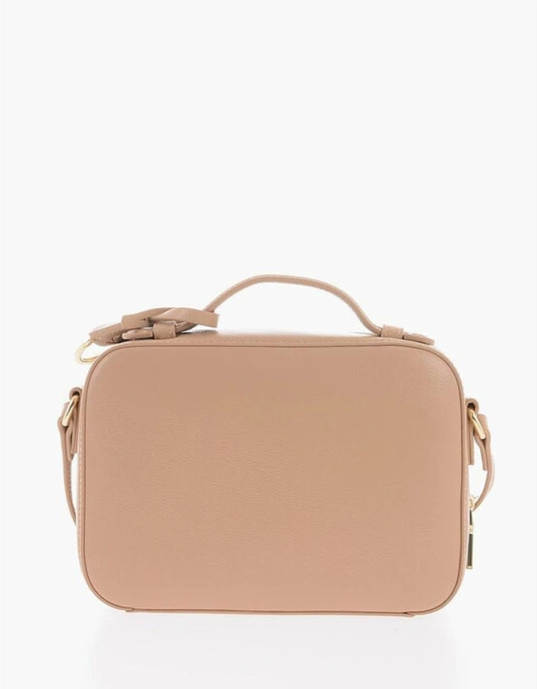 Logo Snap Button Eco-Leather Shoulder Bag Women - Beige Tote Bags