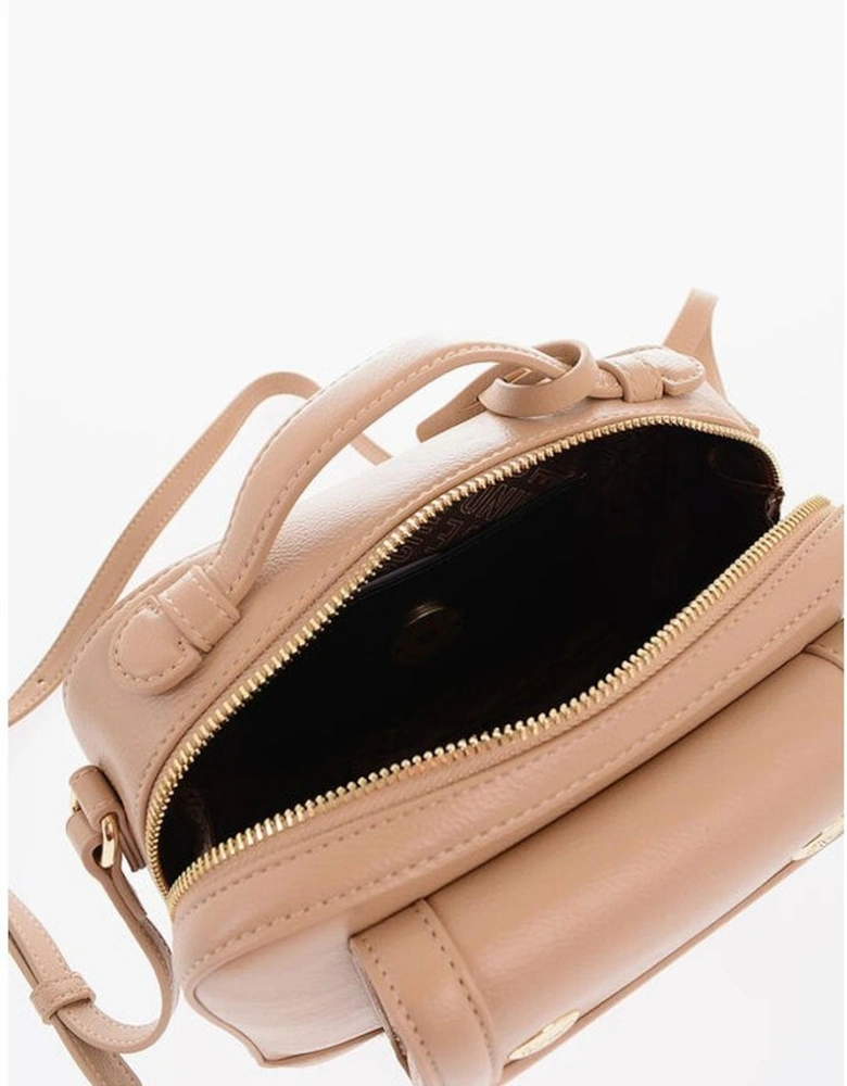Logo Snap Button Eco-Leather Shoulder Bag Women - Beige Tote Bags