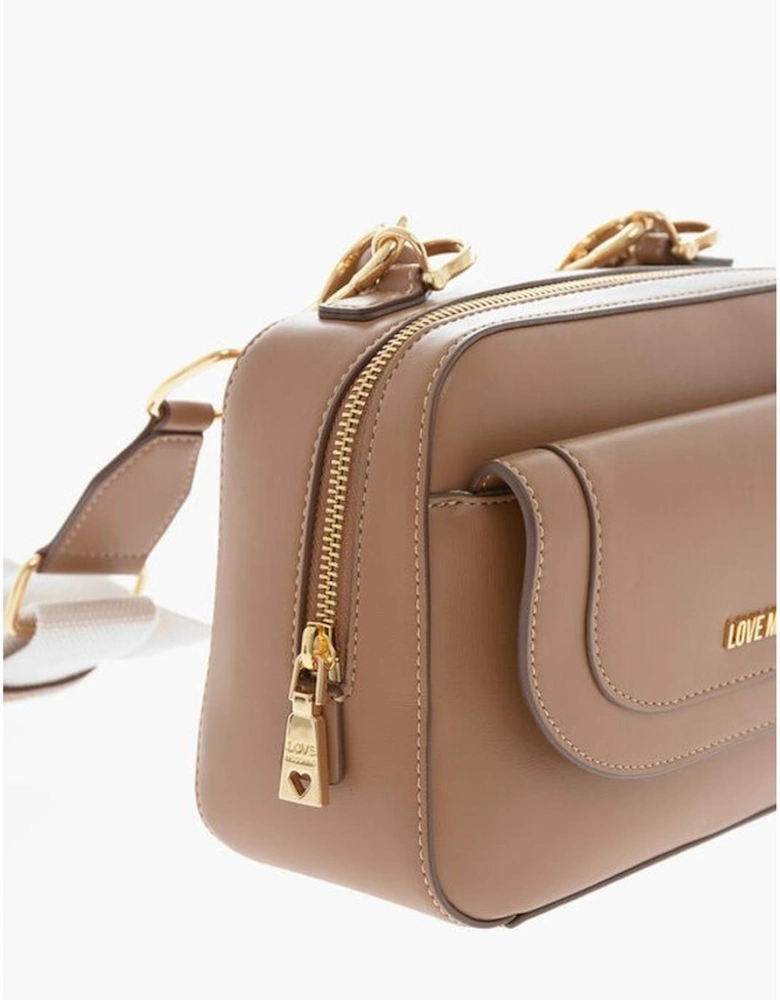 Adjustable Strap Shoulder Bag with Internal Pocket Women - Brown Tote
