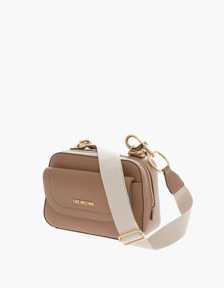 Adjustable Strap Shoulder Bag with Internal Pocket Women - Brown Tote