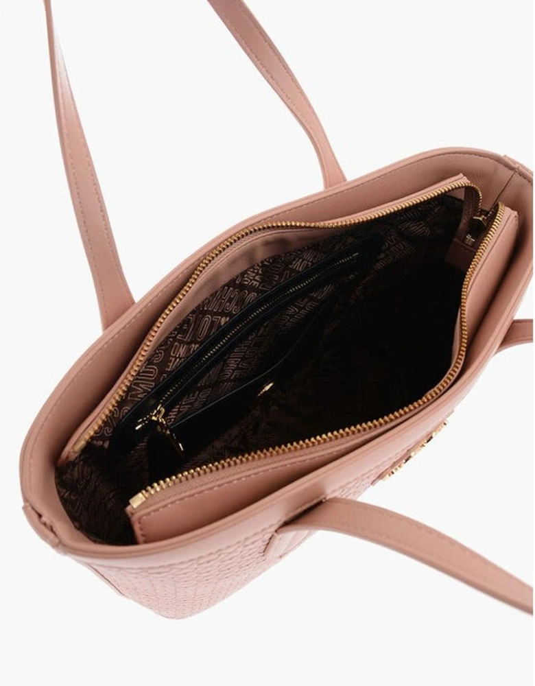 Metal Logo Handbag with Studded Bottom Women - Multicolor Tote Bags