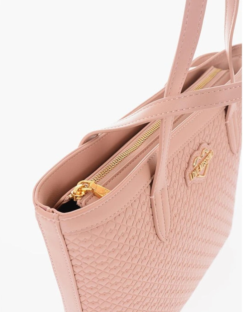 Metal Logo Handbag with Studded Bottom Women - Multicolor Tote Bags