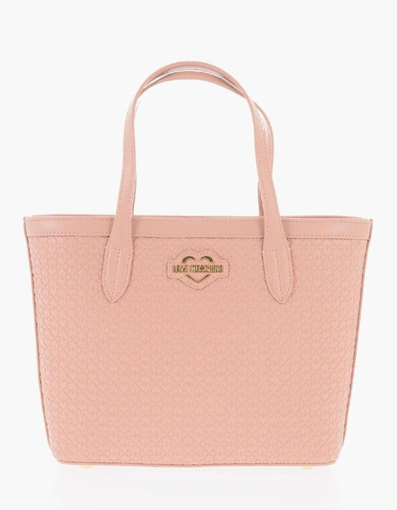 Metal Logo Handbag with Studded Bottom Women - Multicolor Tote Bags