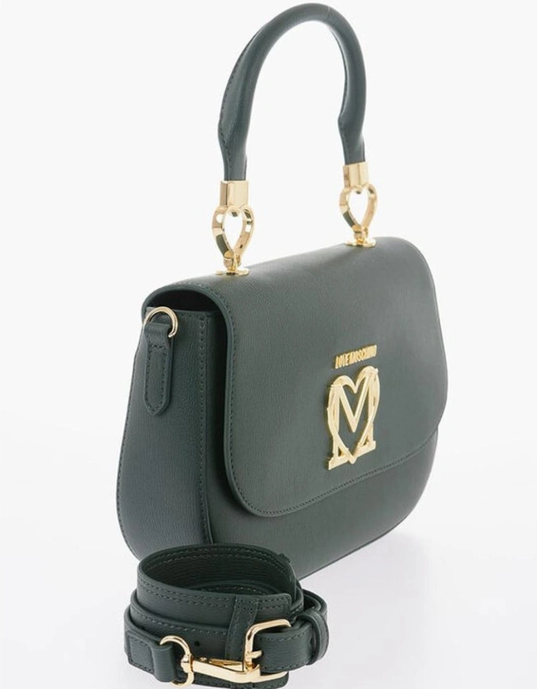Eco-Leather Shoulder Bag with Adjustable Strap Women - Green Tote Bags