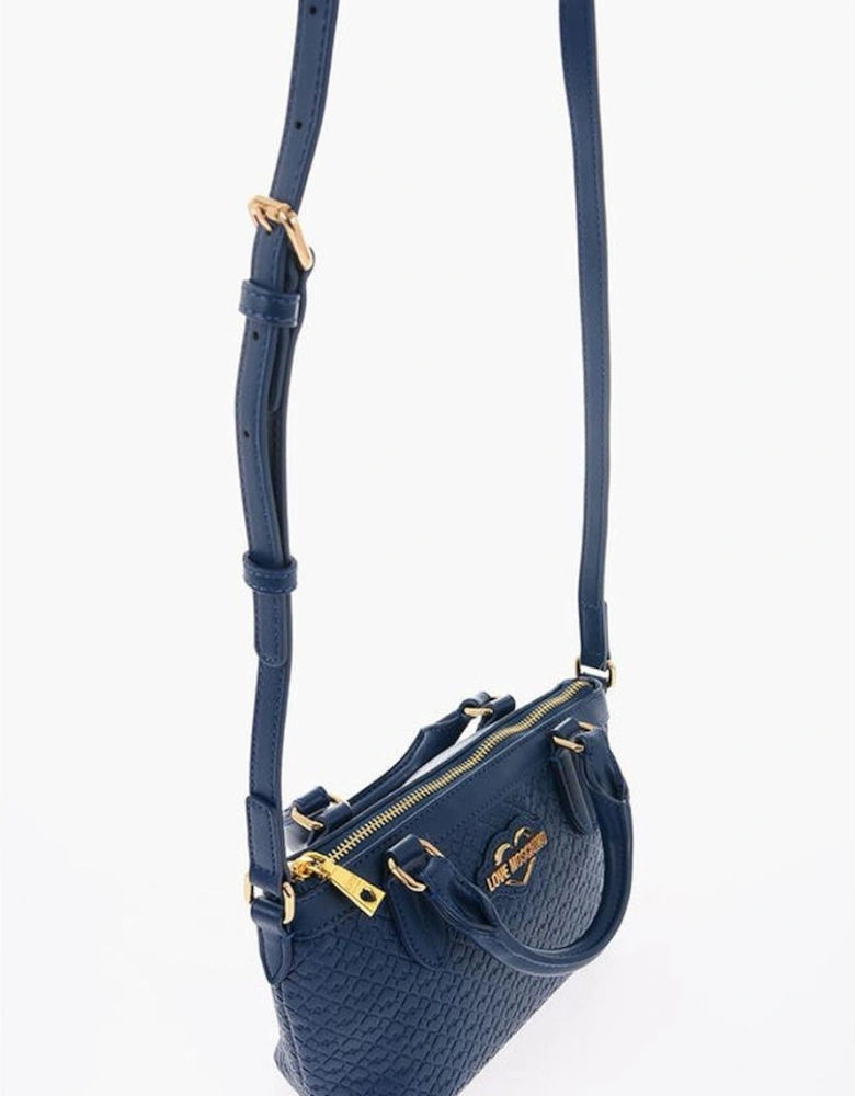 Eco-Leather Shoulder Bag with Adjustable Strap Women - Blue Tote Bags