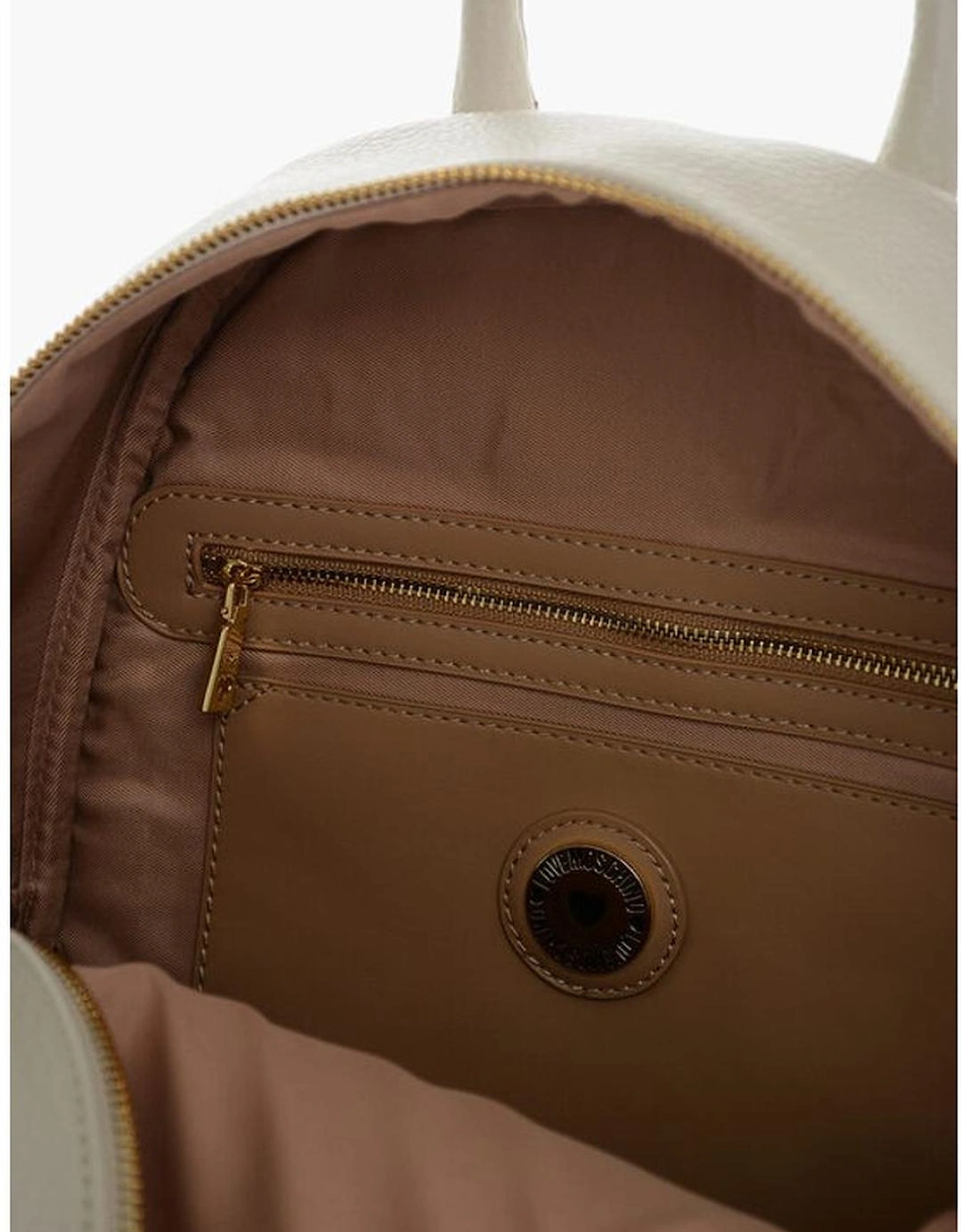 Logo Zip Closure Shoulder Bag Women - Beige Backpacks