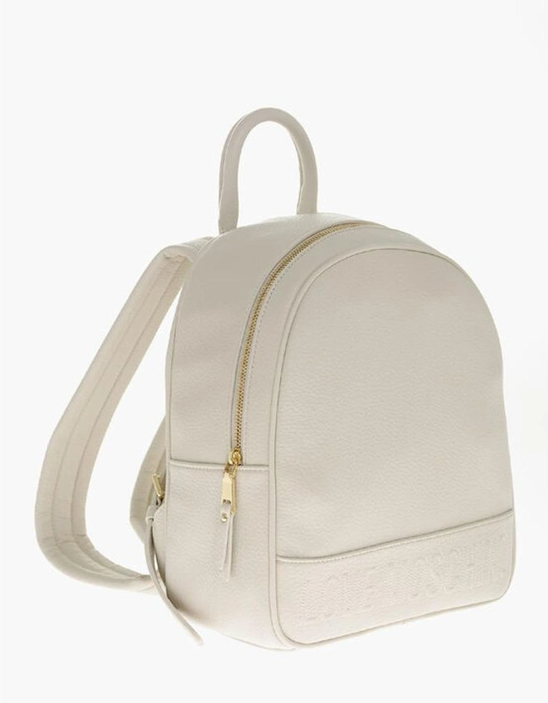 Logo Zip Closure Shoulder Bag Women - Beige Backpacks