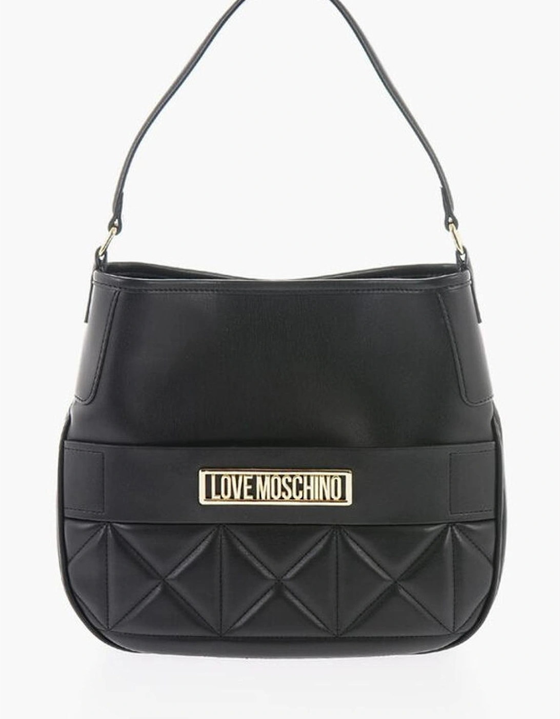 Eco-Leather Shoulder Bag with Adjustable Strap Women - Black, 5 of 4