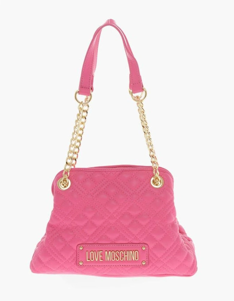 Metal Logo Solid Shoulder Handbag Women - Multicolor Tote Bags