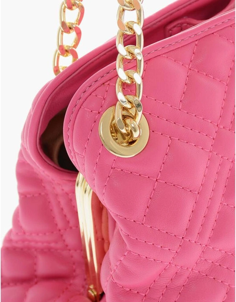 Metal Logo Solid Shoulder Handbag Women - Multicolor Tote Bags