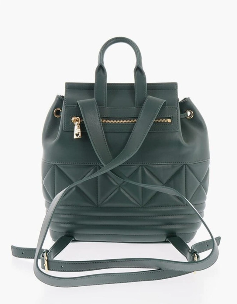 Logo Metal Snap Button Shoulder Bag Women - Green Backpacks