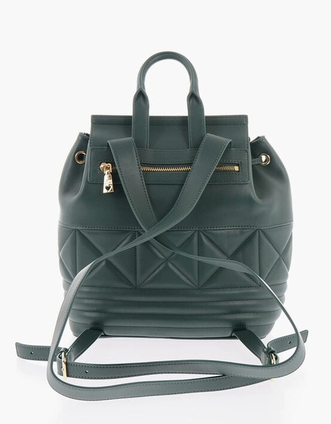 Logo Metal Snap Button Shoulder Bag Women - Green Backpacks