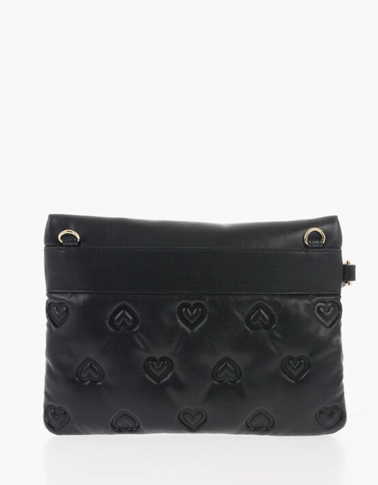 Eco-Leather Handbag with Removable Shoulder Strap Women - Black Tote