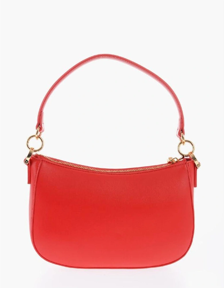 Logo Metal Snap Button Shoulder Bag Women - Red Tote Bags