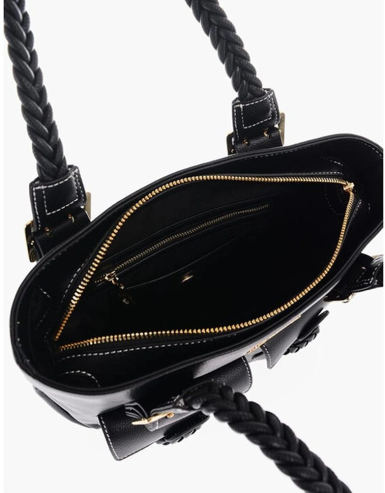 Eco-Leather Shoulder Bag with Contrasting Stitch Detailing Women -