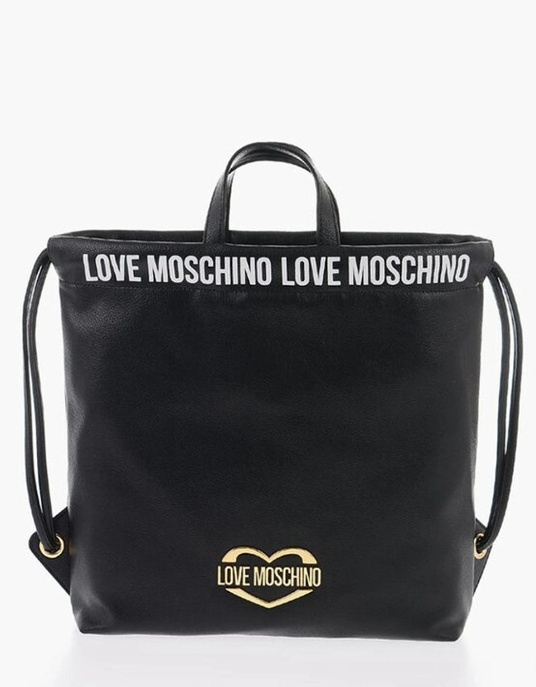 Solid Metal Logo Handbag with Double Handle Women - Black Tote Bags, 5 of 4