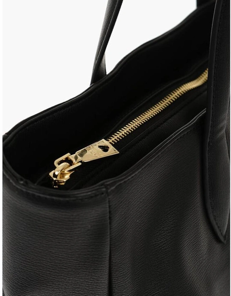 Solid Color Eco-Leather Shoulder Bag Women - Black Tote Bags
