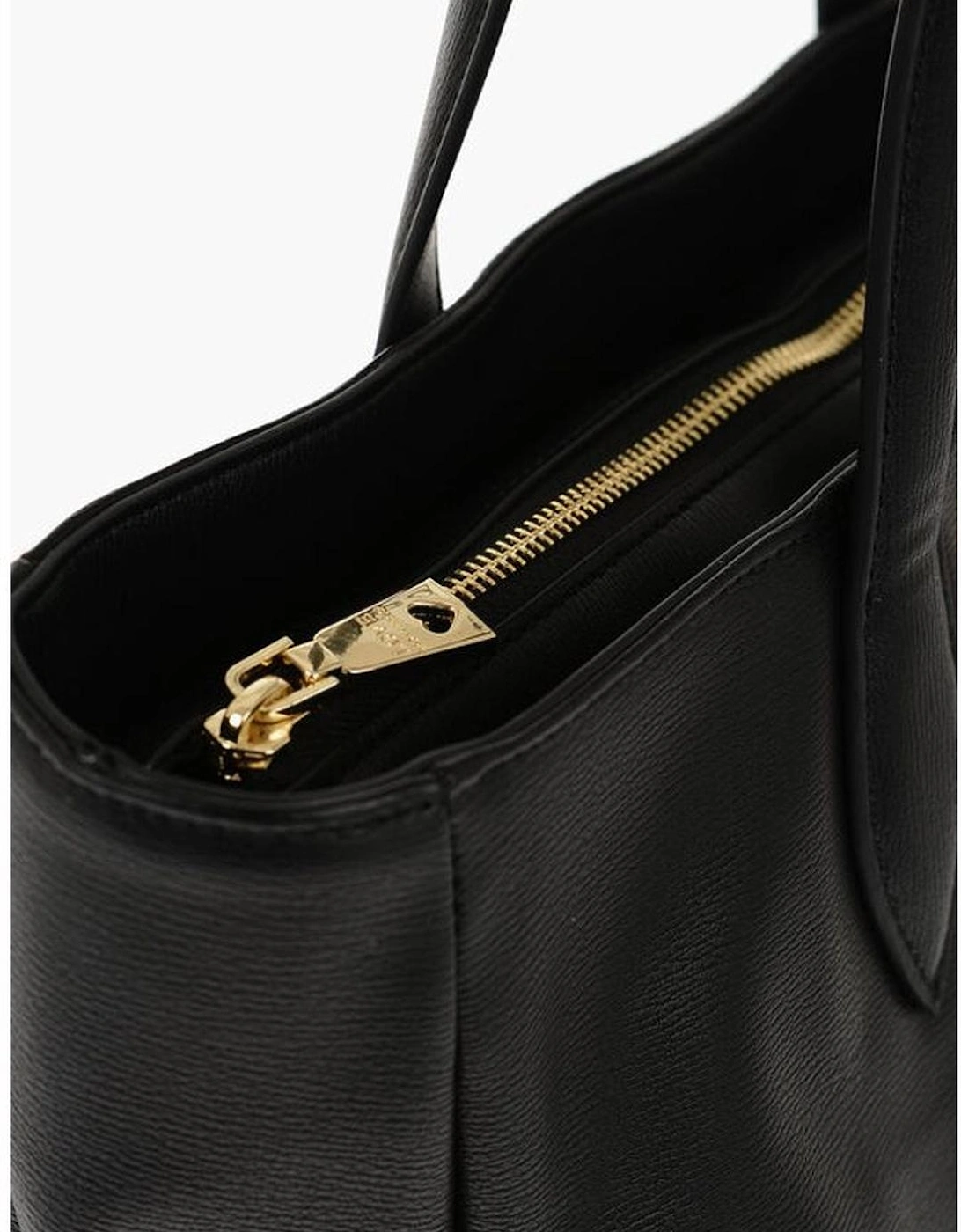 Solid Color Eco-Leather Shoulder Bag Women - Black Tote Bags