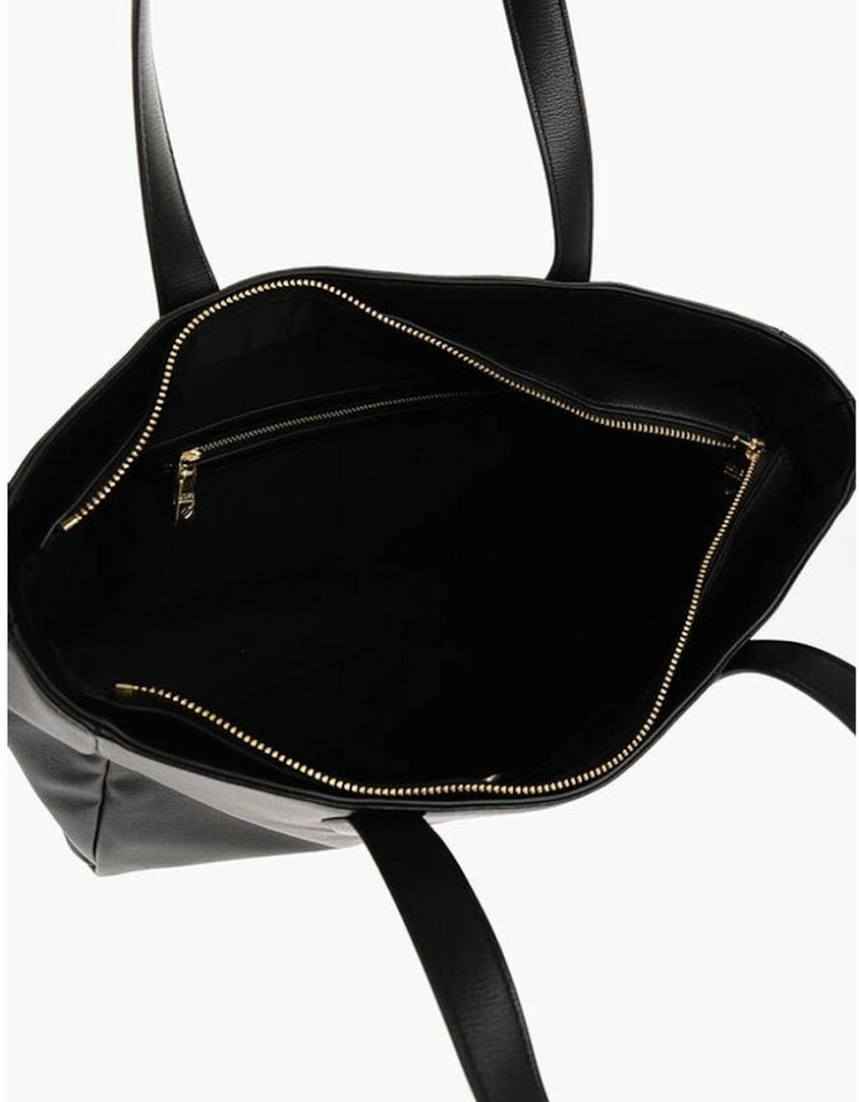 Solid Color Eco-Leather Shoulder Bag Women - Black Tote Bags