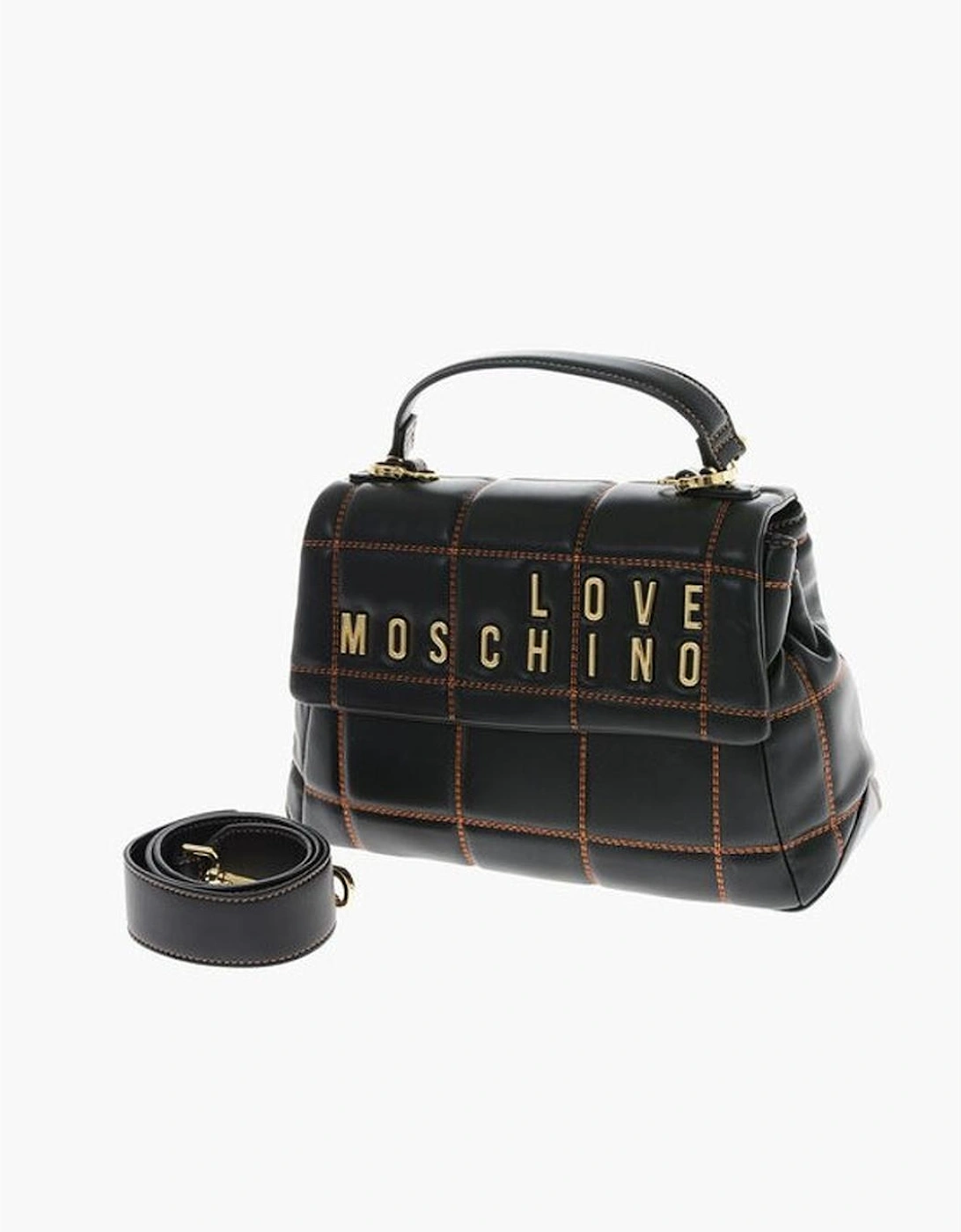 Snap Button Solid Logo Shoulder Bag Women - Black Tote Bags