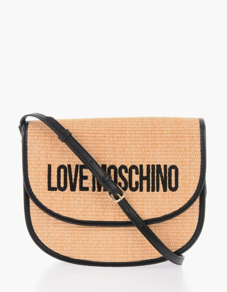 Embroidery Logo Eco-Leather Shoulder Bag Women - Bicolor
