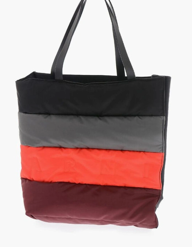 Leather Shoulder Bag with Double Handle Women - Multicolor