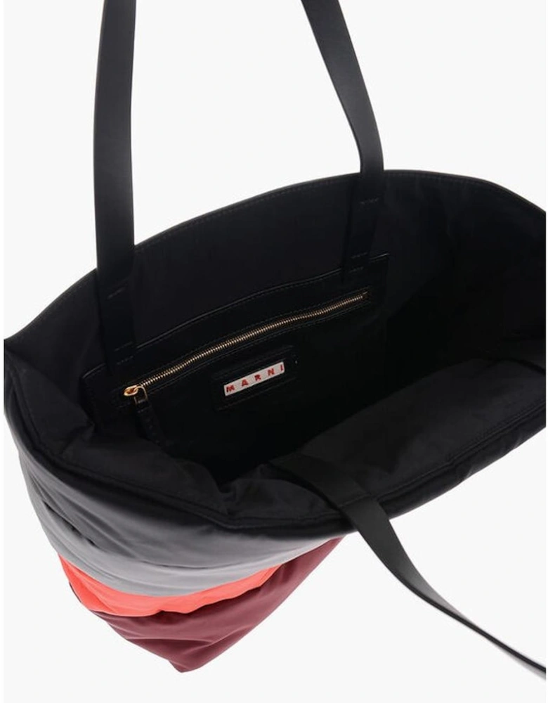Leather Shoulder Bag with Double Handle Women - Multicolor