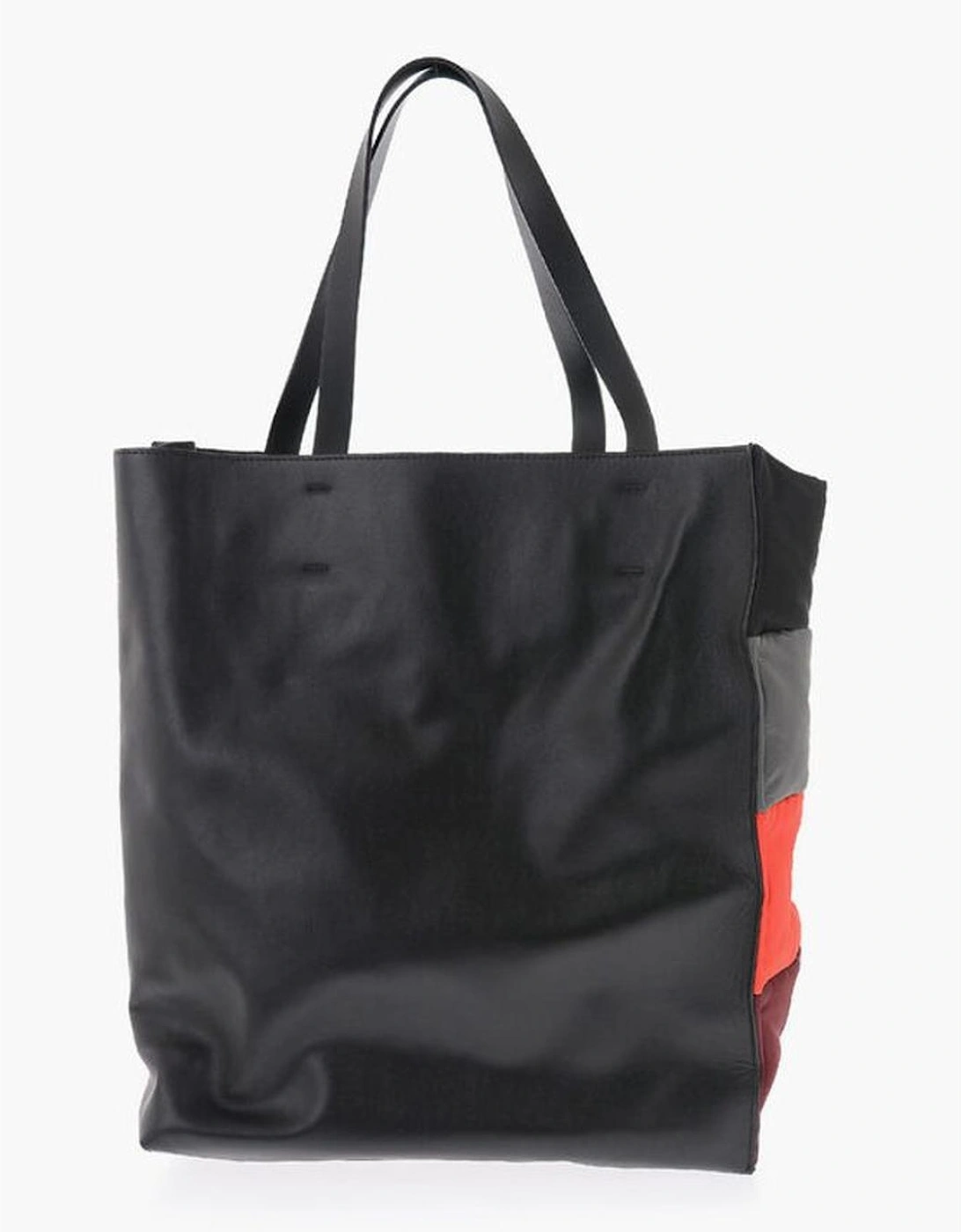 Leather Shoulder Bag with Double Handle Women - Multicolor