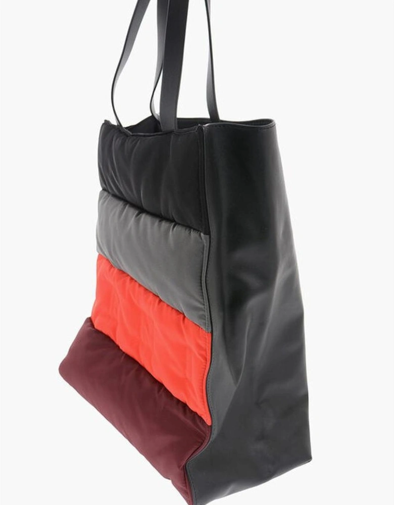 Leather Shoulder Bag with Double Handle Women - Multicolor