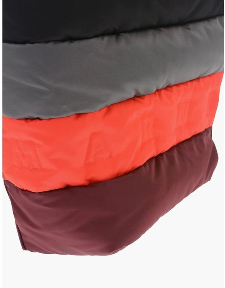 Leather Shoulder Bag with Double Handle Women - Multicolor