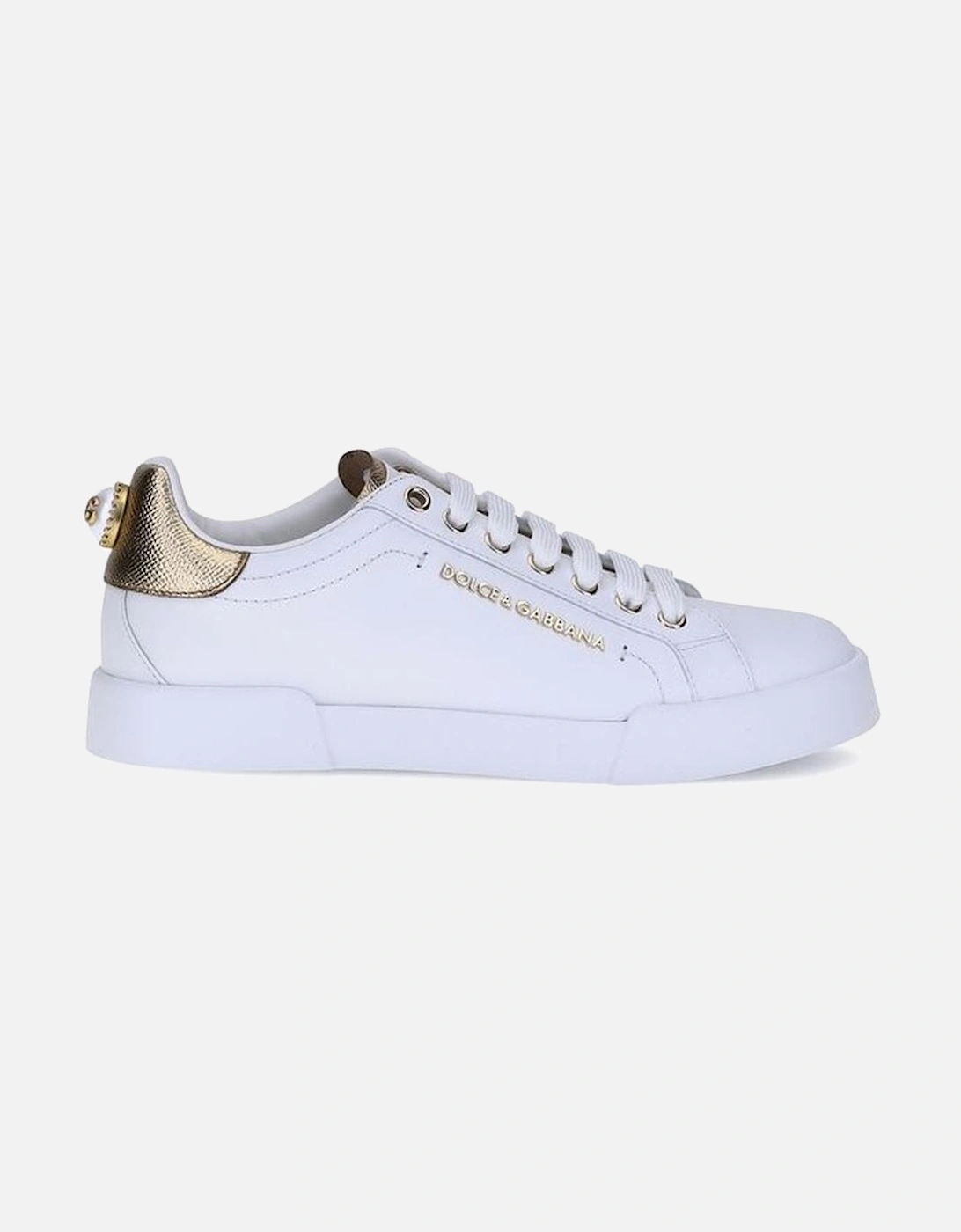 Portofino Leather Sneakers with Monogram and 3D Logo Women - White, 5 of 4
