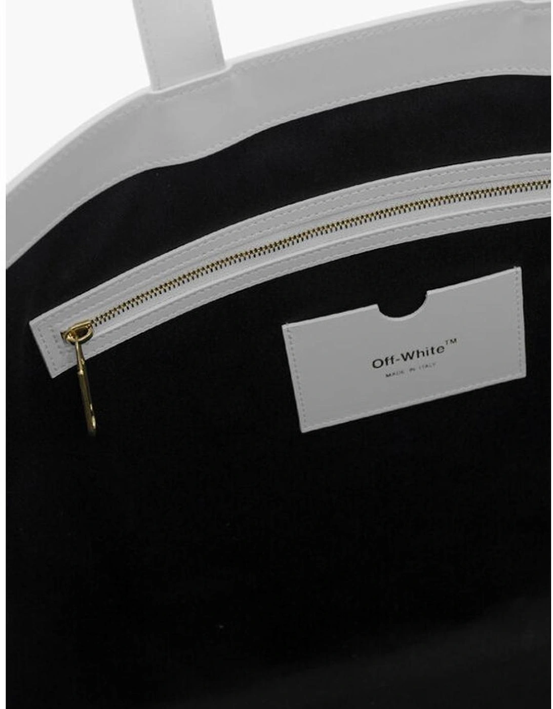 Metal Logo Leather Shoulder Bag with Double Handle Women - Black And