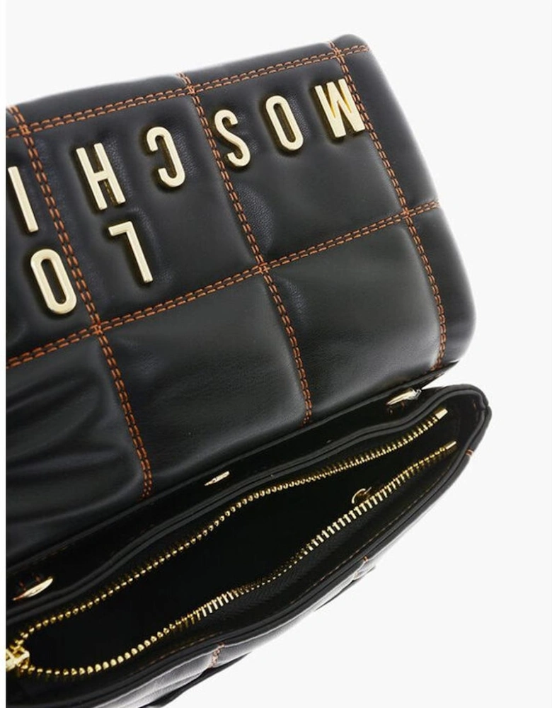 Solid Metal Logo Clutch with Removable Strap Women - Black Tote Bags