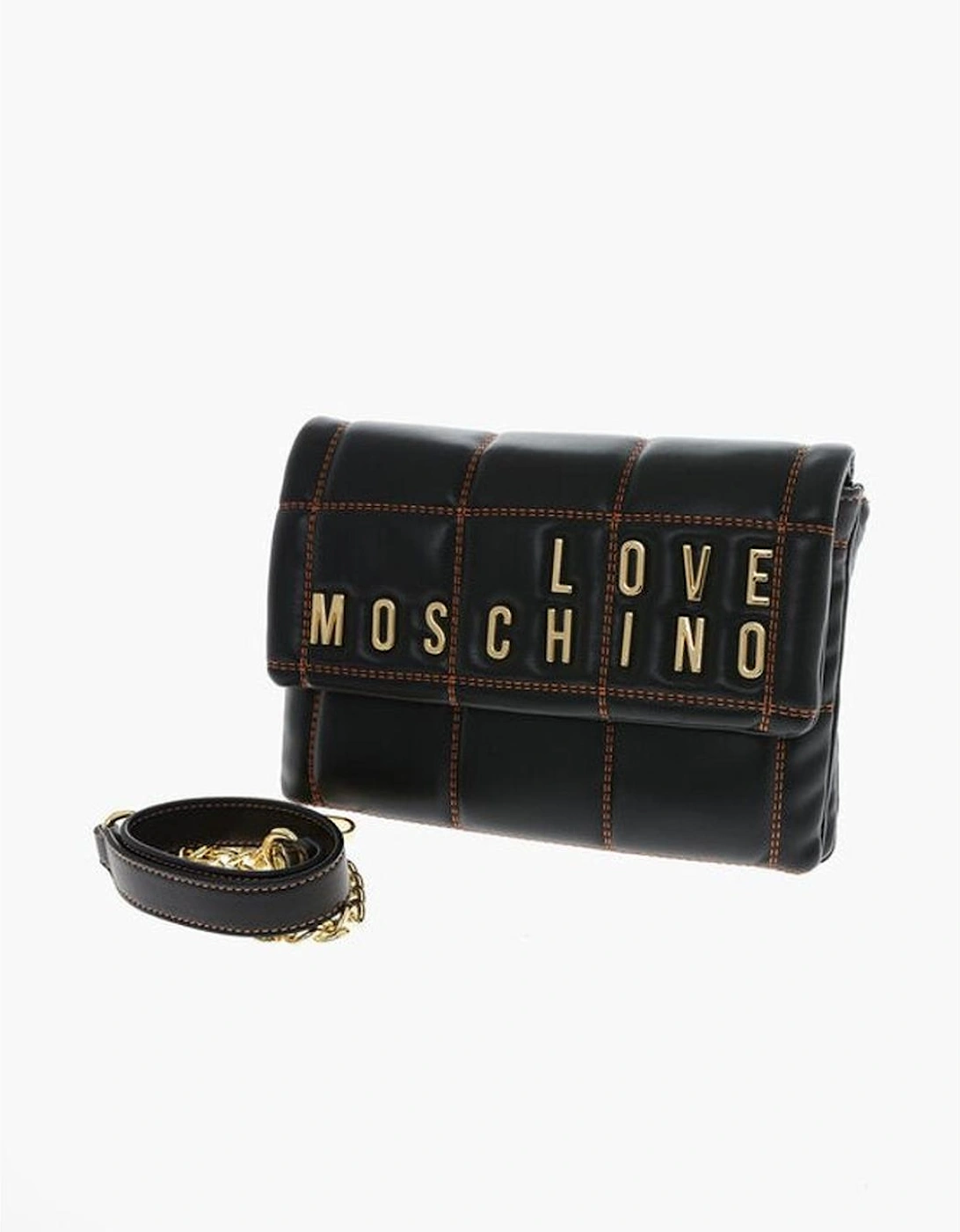 Solid Metal Logo Clutch with Removable Strap Women - Black Tote Bags