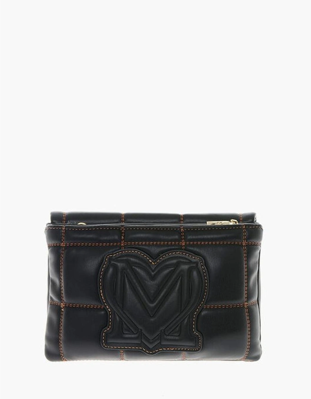 Solid Metal Logo Clutch with Removable Strap Women - Black Tote Bags