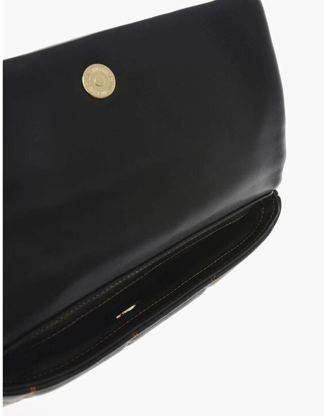 Solid Metal Logo Clutch with Removable Strap Women - Black Tote Bags
