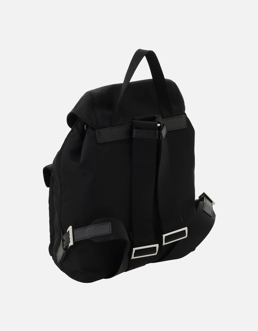 Re-Nylon Backpack with Front Patch Pockets Women - Black