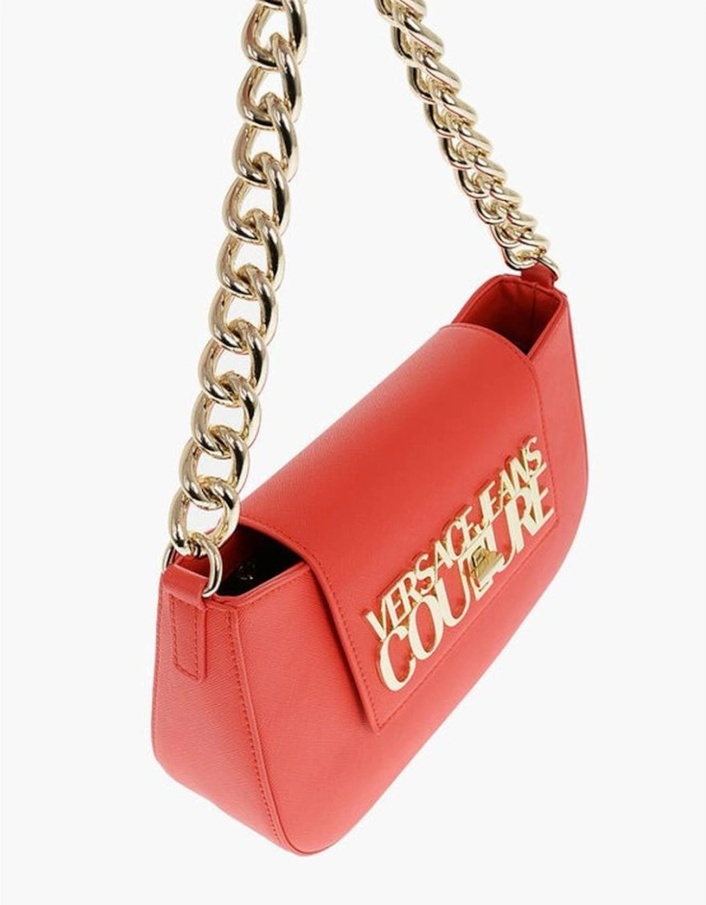 Eco-Leather Shoulder Bag with Adjustable Strap Women - Orange
