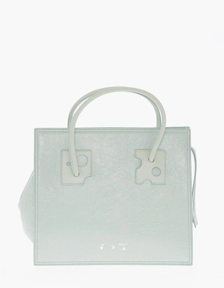 Double Handle Leather Shoulder Bag with Removable Strap Women - Light