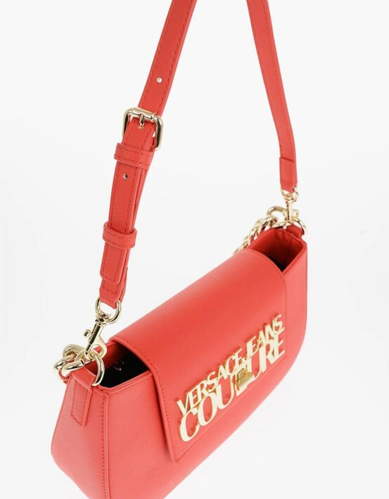 Eco-Leather Shoulder Bag with Adjustable Strap Women - Orange