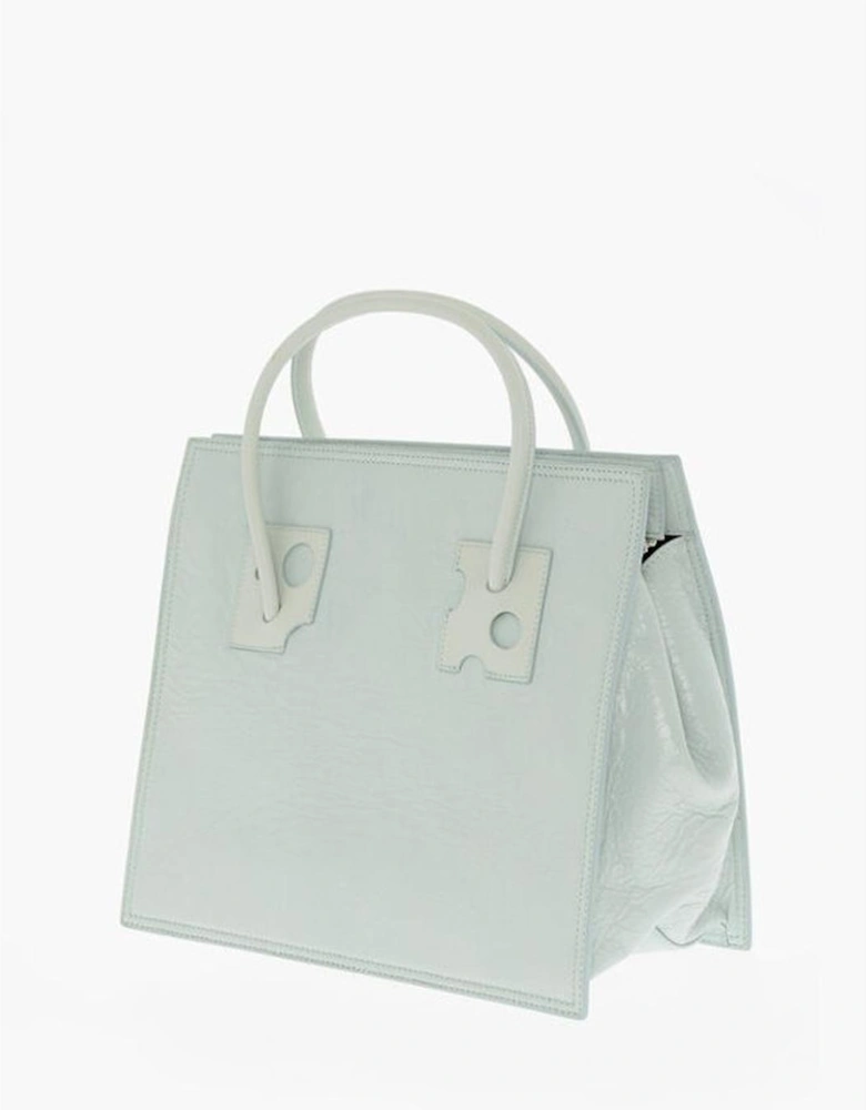 Double Handle Leather Shoulder Bag with Removable Strap Women - Light